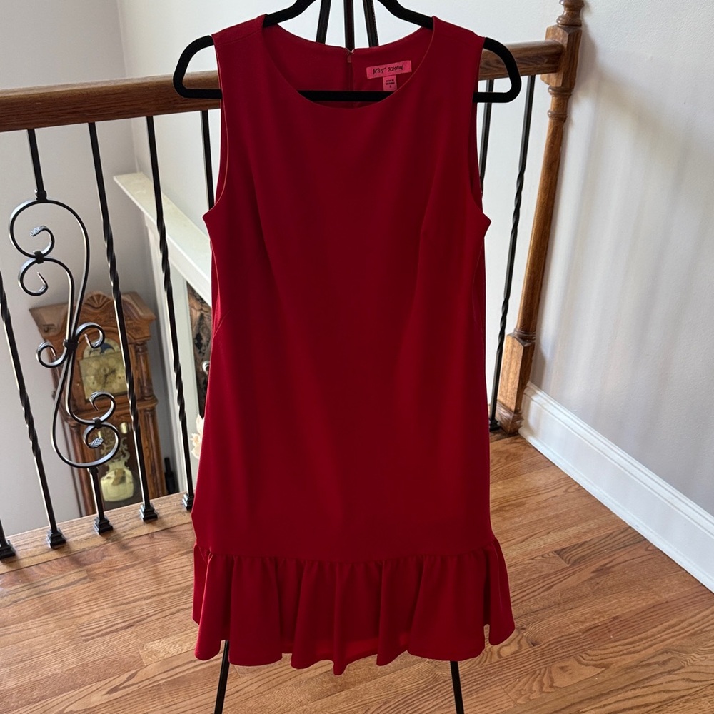 Betsey Johnson Red Pleated Mini Sundress
